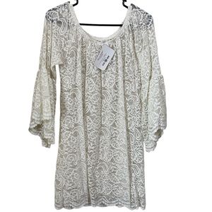 White Lace Tunic Size Small.